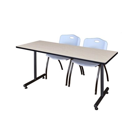 Kobe Rectangle Training Table, 66" W, 29" H, Laminate Top, Maple MKTRCT6624PL47GY